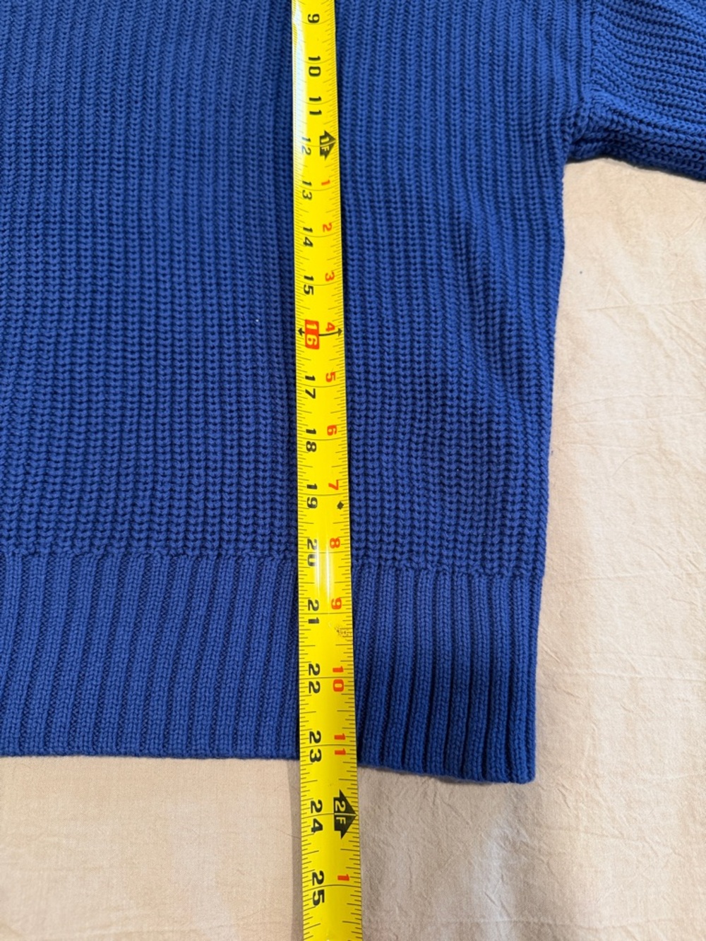 GAP Cobalt Blue 100% cotton rolled neck Crewneck Sweater - Picture 8 of 9